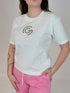 T-shirt logo argento gabriella gucci