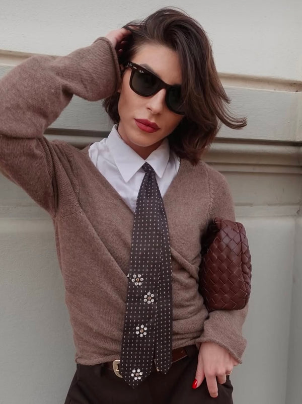 Cravatta Two Way con Swarosky