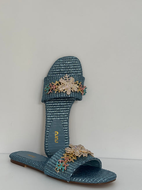 Ciabattina gioiello rafia AnnaCi