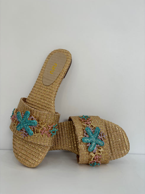 Ciabattina gioiello rafia AnnaCi