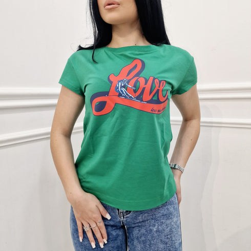 T-Shirt Love Moschino con Stampa