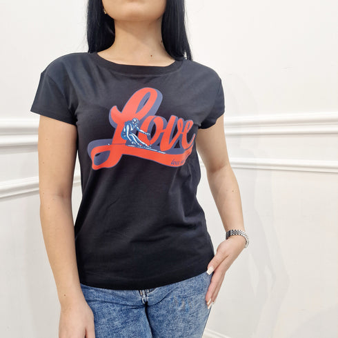 T-Shirt Love Moschino con Stampa