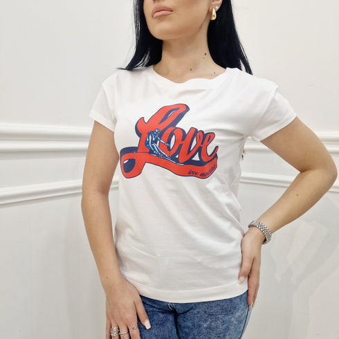 T-Shirt Love Moschino con Stampa