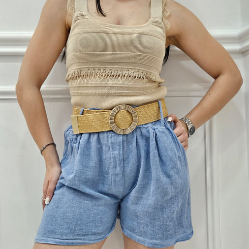 Shorts donna con cintura Blooma