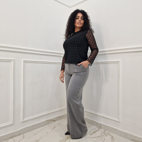 Pantalone a palazzo con pinces AnnaCi