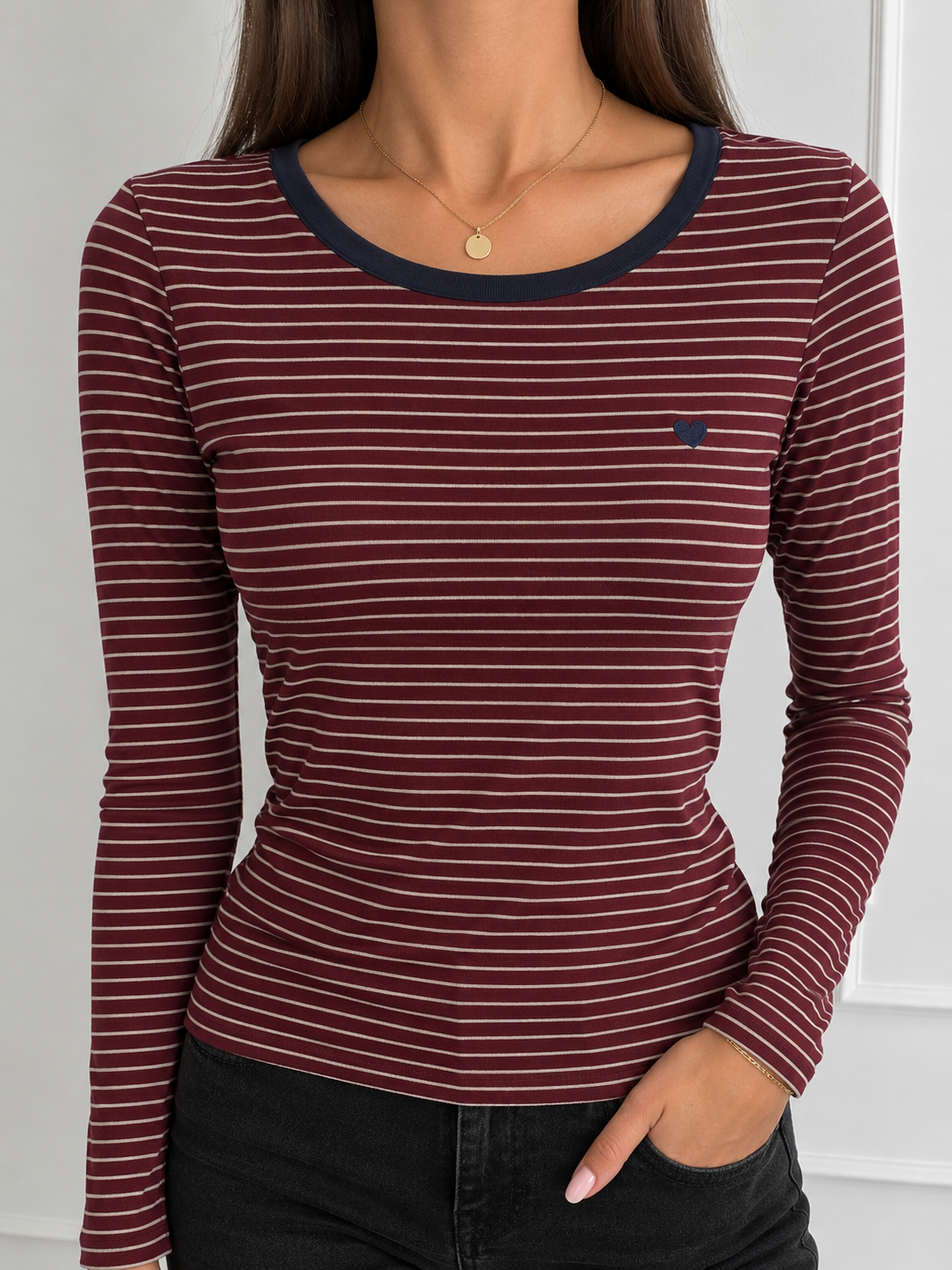 Maglia Amè a righe con cuore