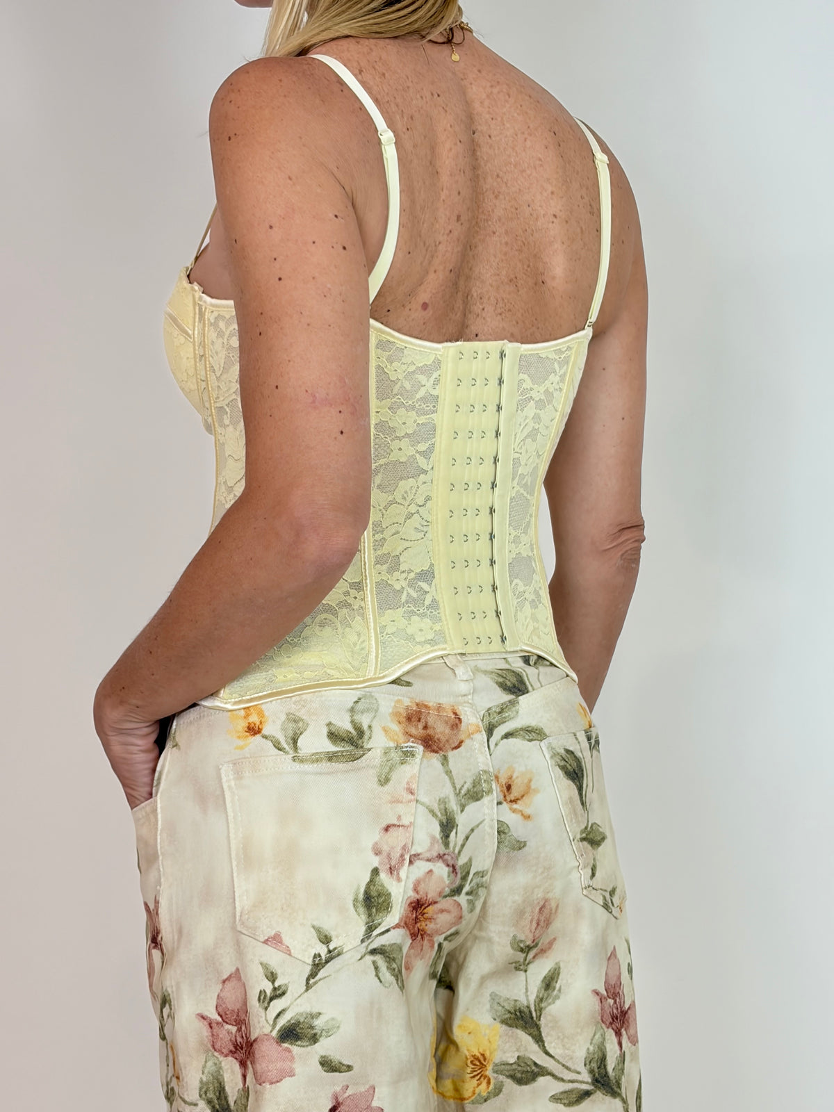 Corsetto Bustier in Pizzo Floreale