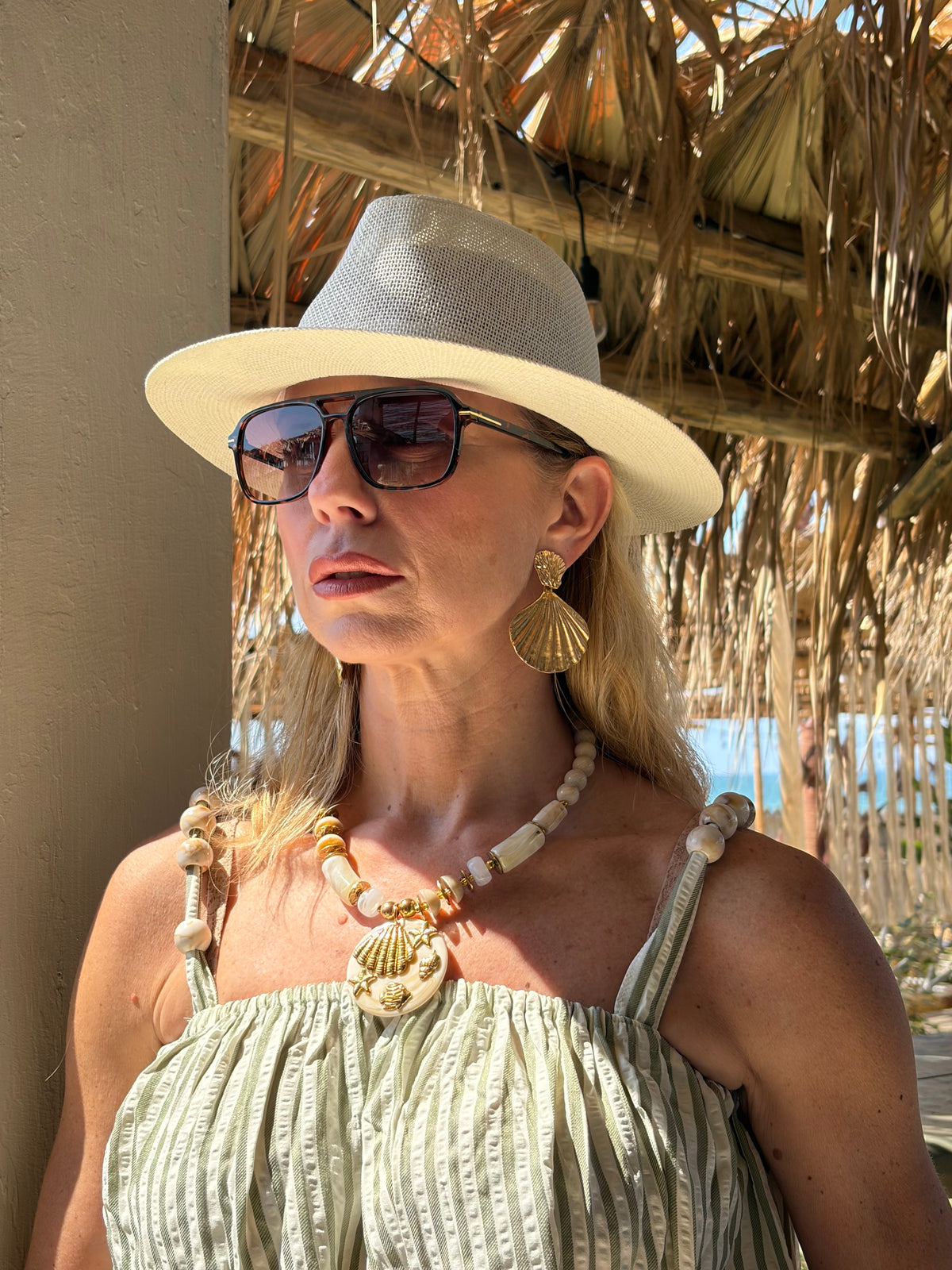 Collana Choker con Maxi Pendente Conchiglia