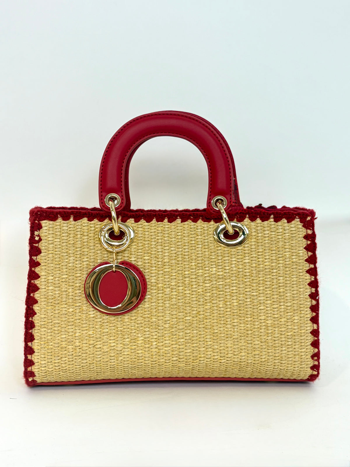 Borsa a Mano in Rafia con manico