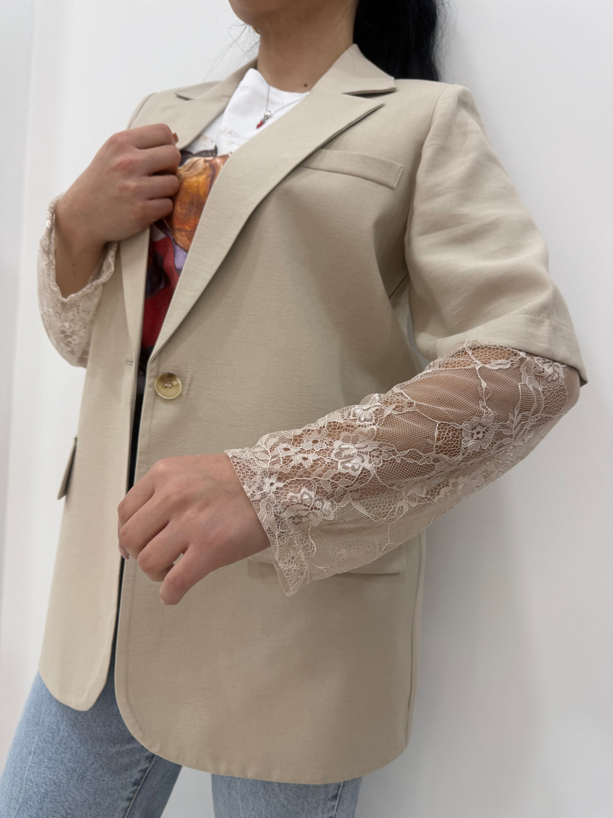 Giacca Inserti Pizzo Two Way