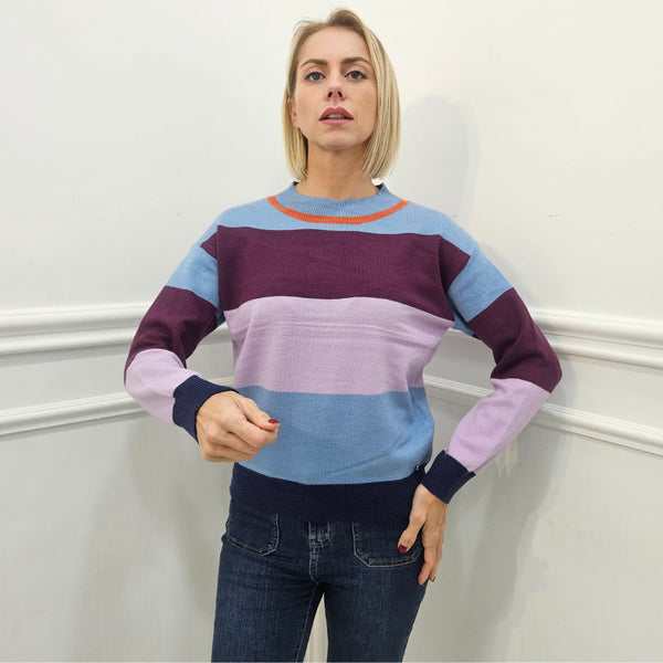 Maglione a righe Bluoltre Multicolor