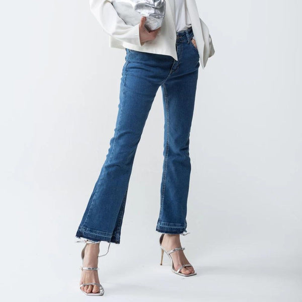 Jeans donna flare frayed Two Way