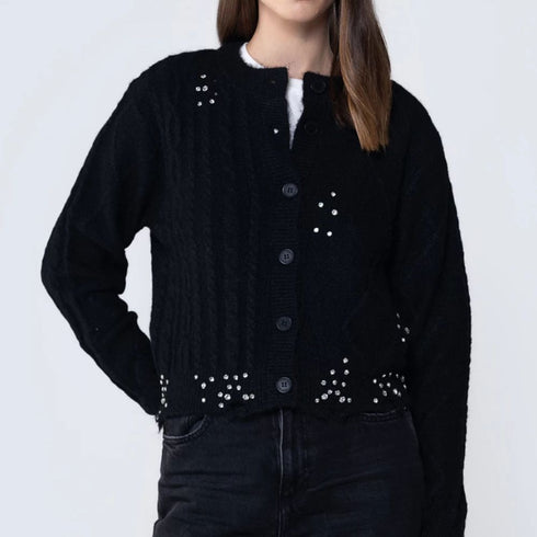 Cardigan inserti strass Two Way