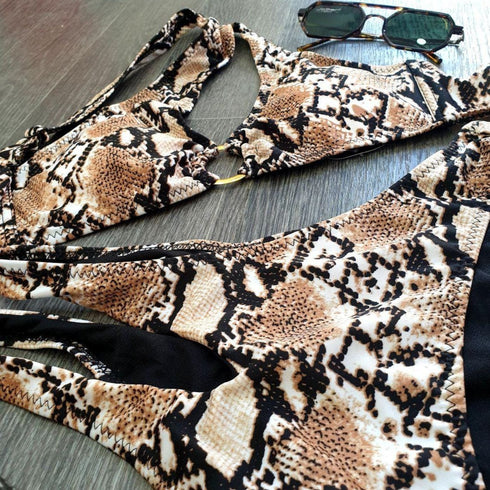 Bikini Asimmetrico Animalier