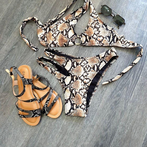 Bikini Asimmetrico Animalier