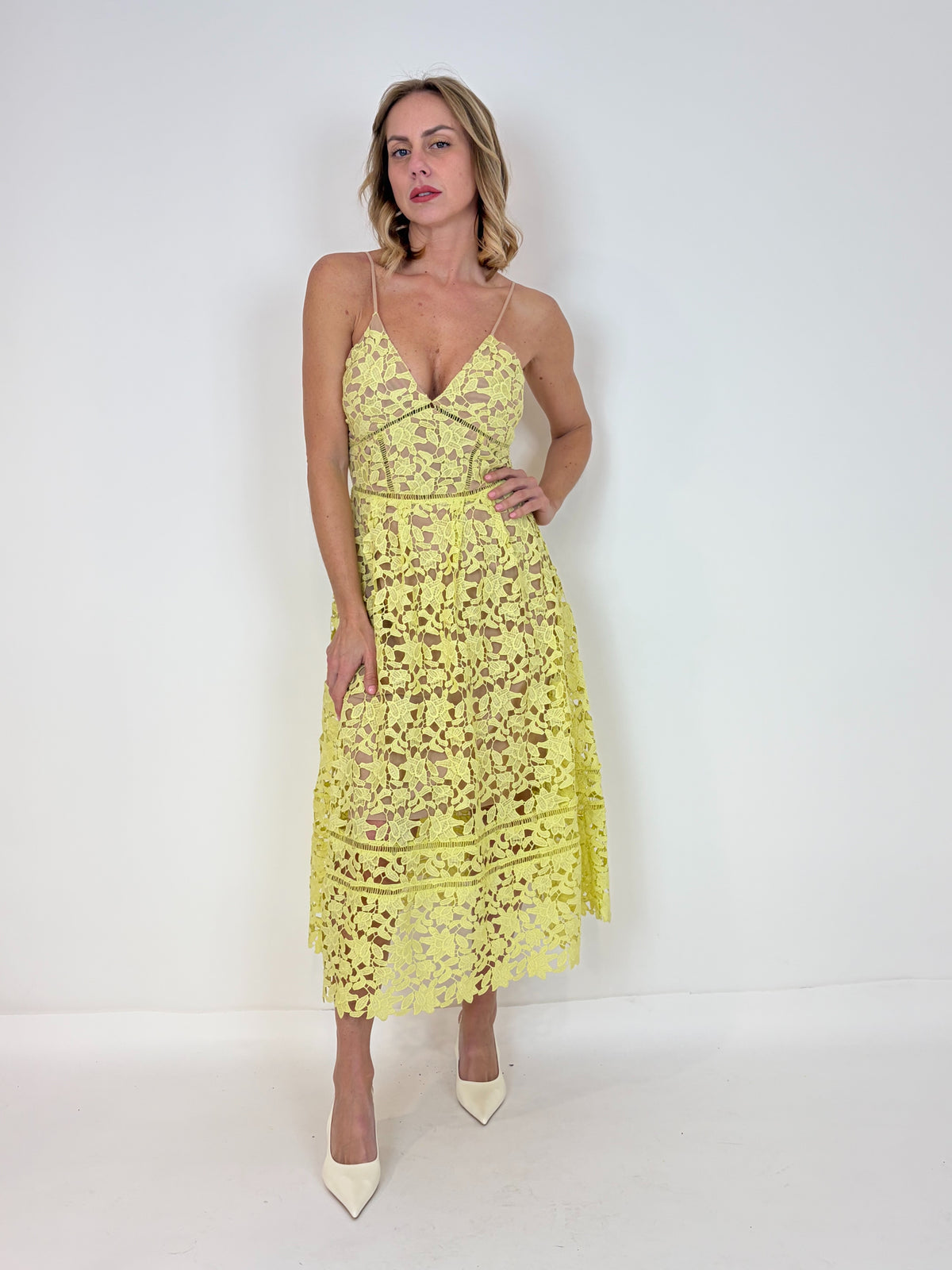 Abito campana merletto Silvian Heach