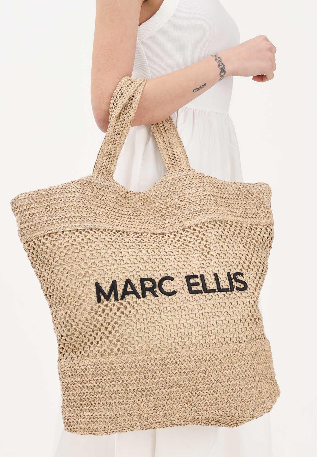 Borsa Tote Shopper Marc Ellis "Antigua" in Rafia