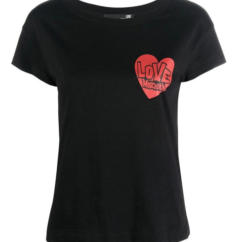 T-Shirt Moschino Donna Stampa cuore Laterale