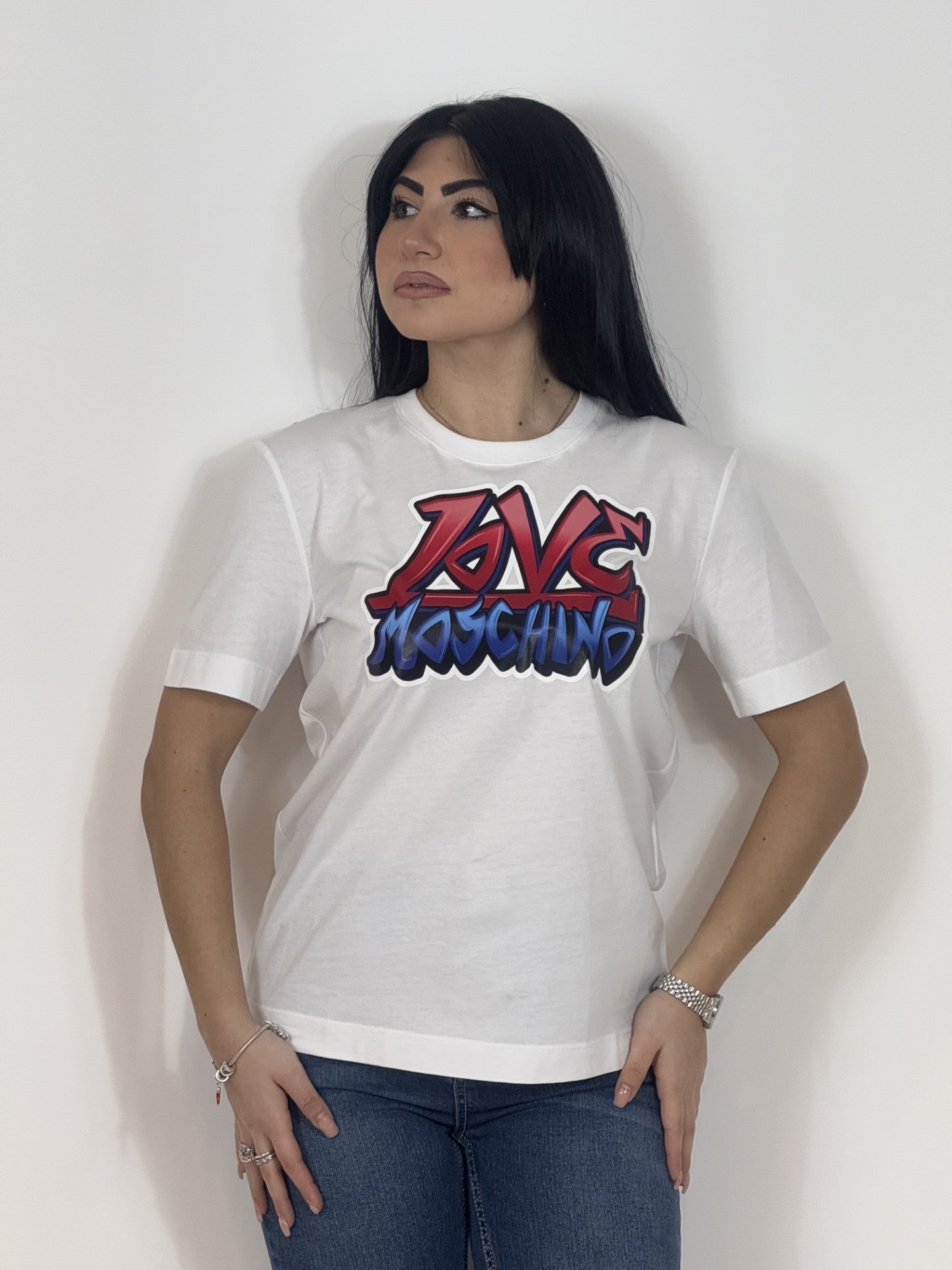 T-Shirt stampa Love Moschino