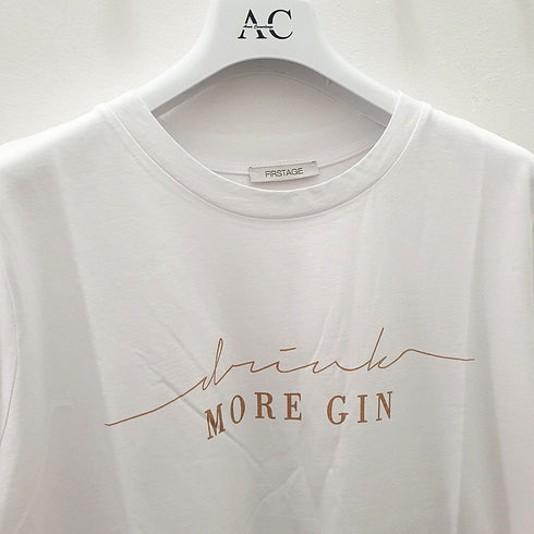 T-shirt donna in cotone "More Gin"