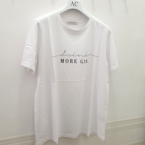 T-shirt donna in cotone "More Gin"
